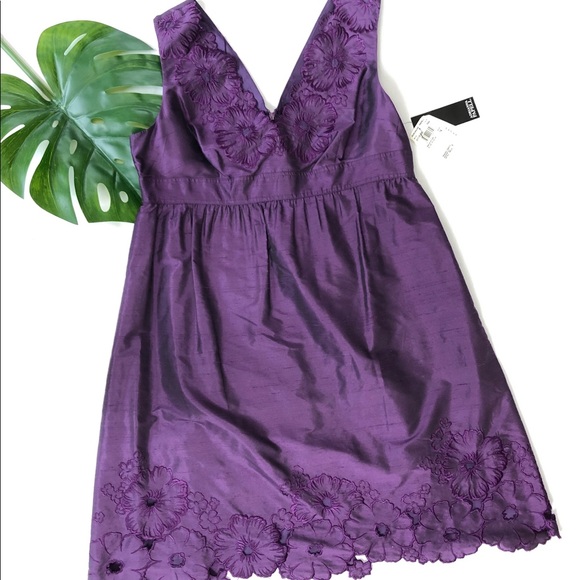 Adrianna Papell Dresses & Skirts - Adrianne Papell Silk Purple Dress Size 16
